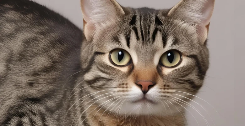 正面を向いた猫のポートレート