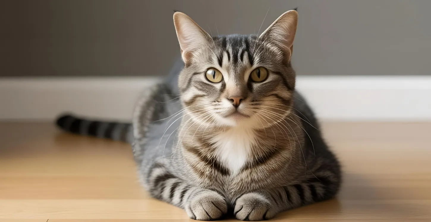 床に横たわるリラックスした猫