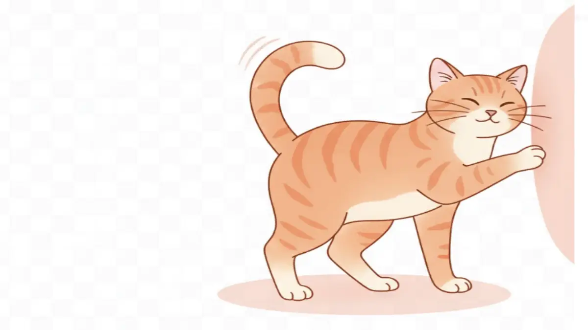 発情期のオス猫が長く鳴いて求愛行動を示す姿